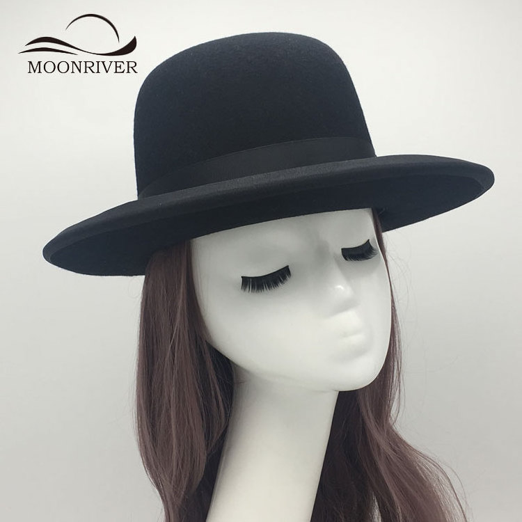 High Top Hat BOWLER Hat Fedora Hats High Quality Wool Felt Wide Brim Hard Wool Felt Decoration Usual Life 100% Wool FW006003999