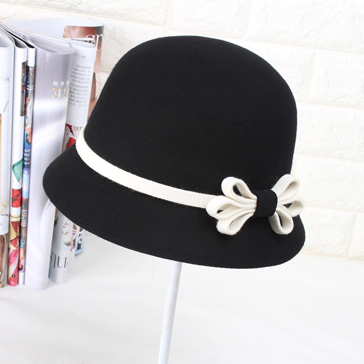 High Quality Wool Felt Church Hats Cloche Hat Women Hat