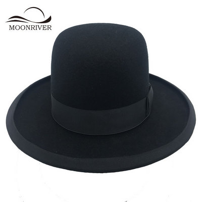 High Top Hat BOWLER Hat Fedora Hats High Quality Wool Felt Wide Brim Hard Wool Felt Decoration Usual Life 100% Wool FW006003999