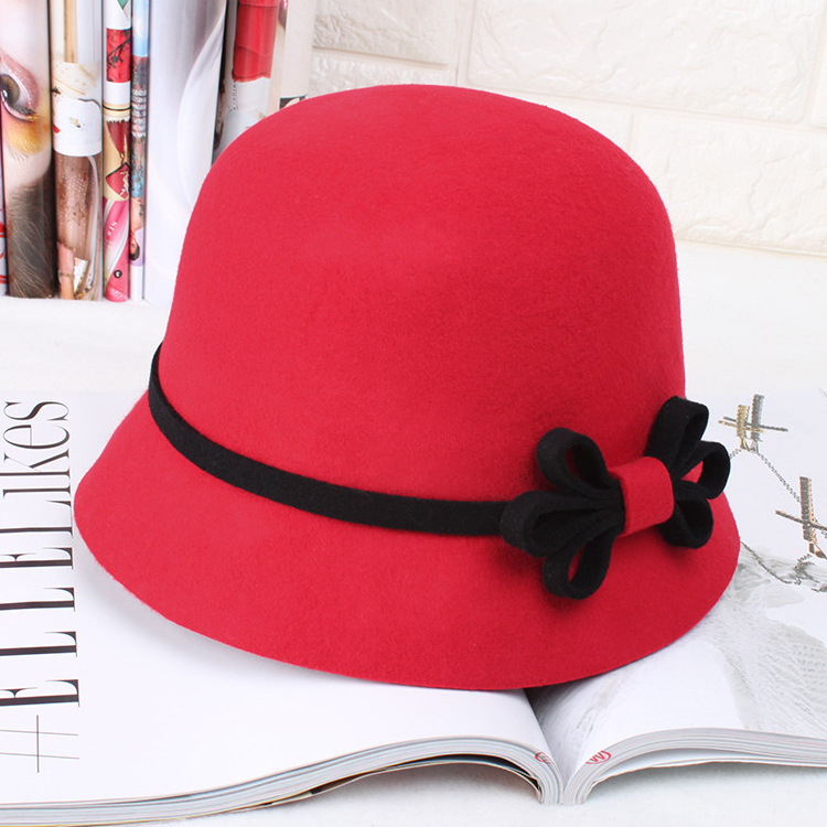 High Quality Wool Felt Church Hats Cloche Hat Women Hat