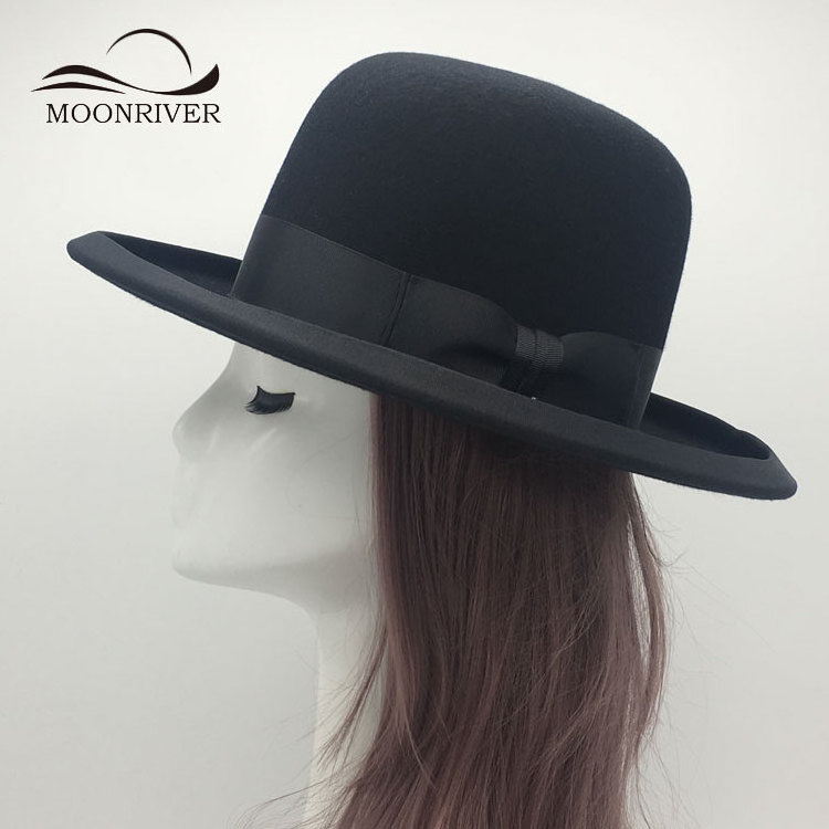 High Top Hat BOWLER Hat Fedora Hats High Quality Wool Felt Wide Brim Hard Wool Felt Decoration Usual Life 100% Wool FW006003999