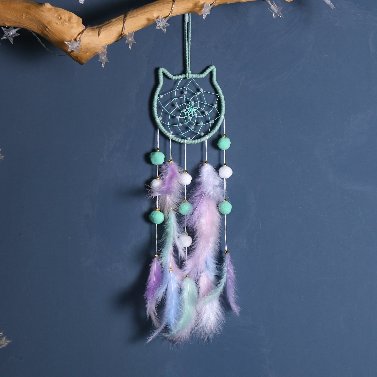 Wholesale Wall Art Handmade Dream Catcher Macrame Home Decoration Moon and Star Dream Catcher for Bedroom