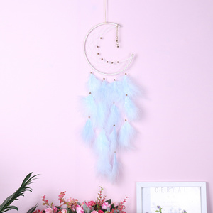 RTS Blue Moon Dream Catcher 5.9*16.68 inch Dream Catcher for Bedroom Handmade Wall Hanging Home Decoration