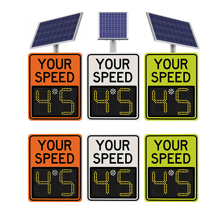 Your speed traffic rodar speed measurement feedback sign solar powered rader speed detector warning detect electric sign smile