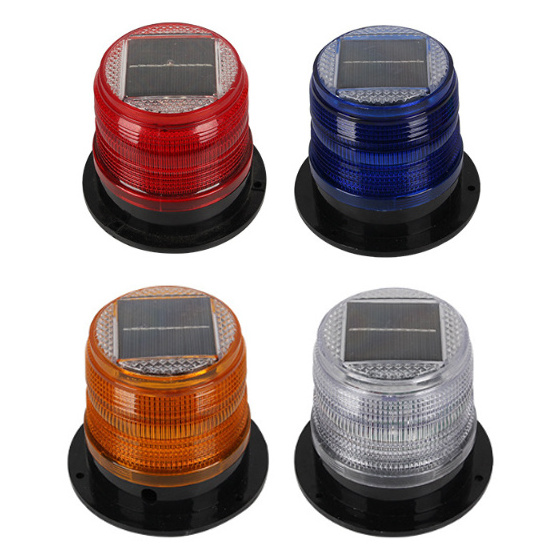 Waterproof Solar Traffic Flashing Warning Light Strobe Beacon Lamp Traffic Warning Light