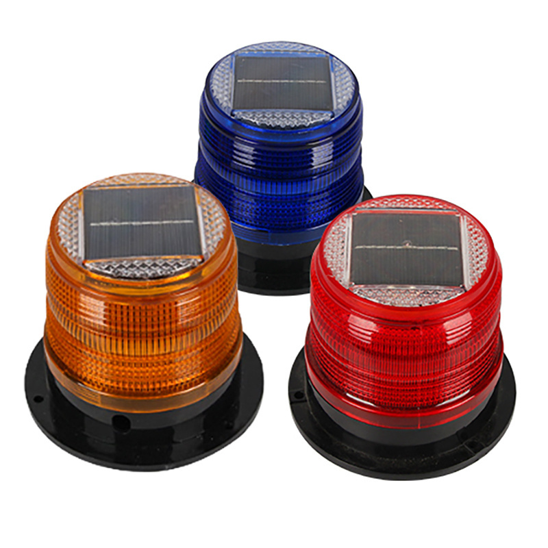 Waterproof Solar Traffic Flashing Warning Light Strobe Beacon Lamp Traffic Warning Light