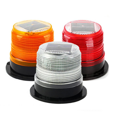 Waterproof Solar Traffic Flashing Warning Light Strobe Beacon Lamp Traffic Warning Light