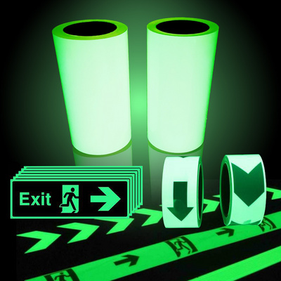 Glow in the dark tape luminous film photoluminescent self adhesive vinyl Material adhesive tape Luminous tape