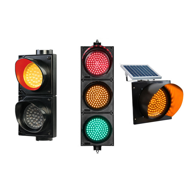 Custom red yellow green LED solar powered traffic control signal light factory price countdown arrow display traffic light