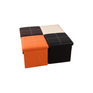 Save space square small stool chair sofa ottoman bench with storage modern leather small stool