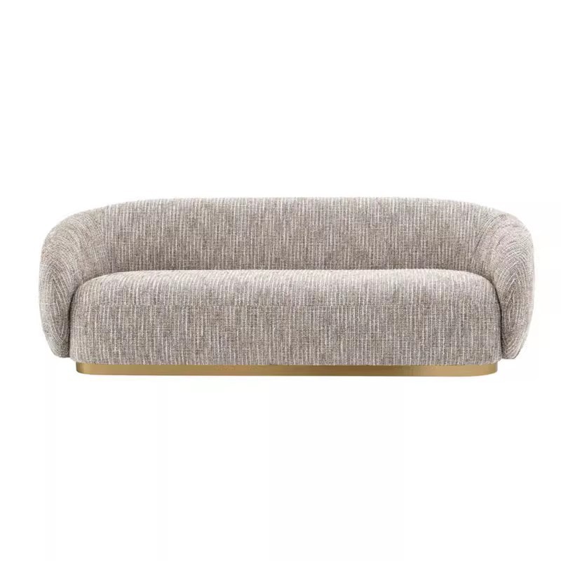 High quality Single boucle sofa modern leisure chair metal base casual sofa Chair Hotel Restaurant Back Chair