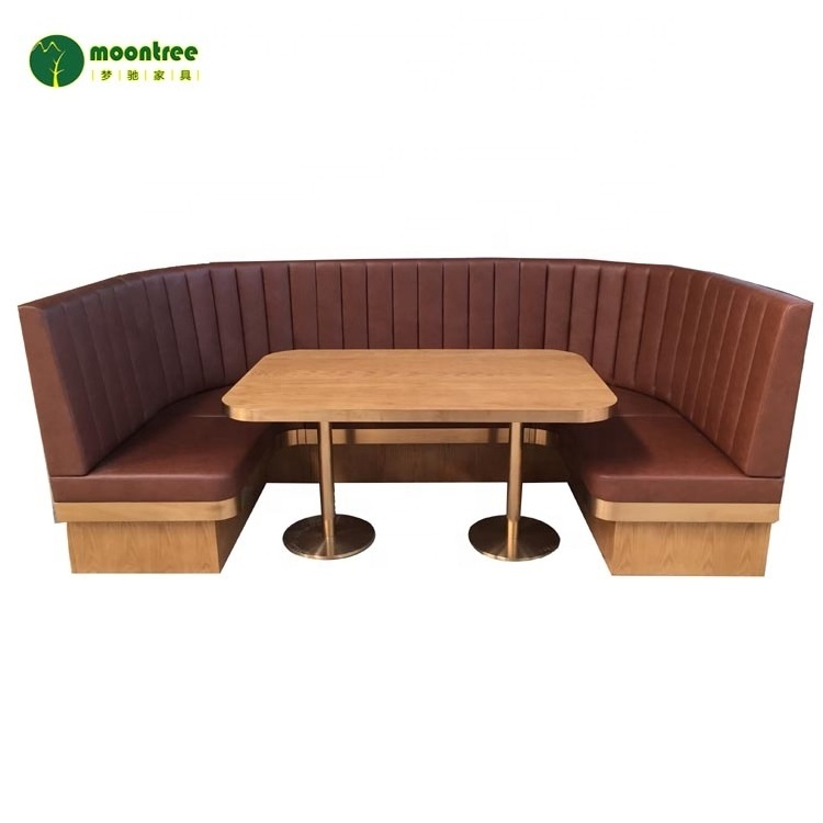 Moontree MSF-1160 Restaurant Bar Furniture Leather Sofa Booth Seating