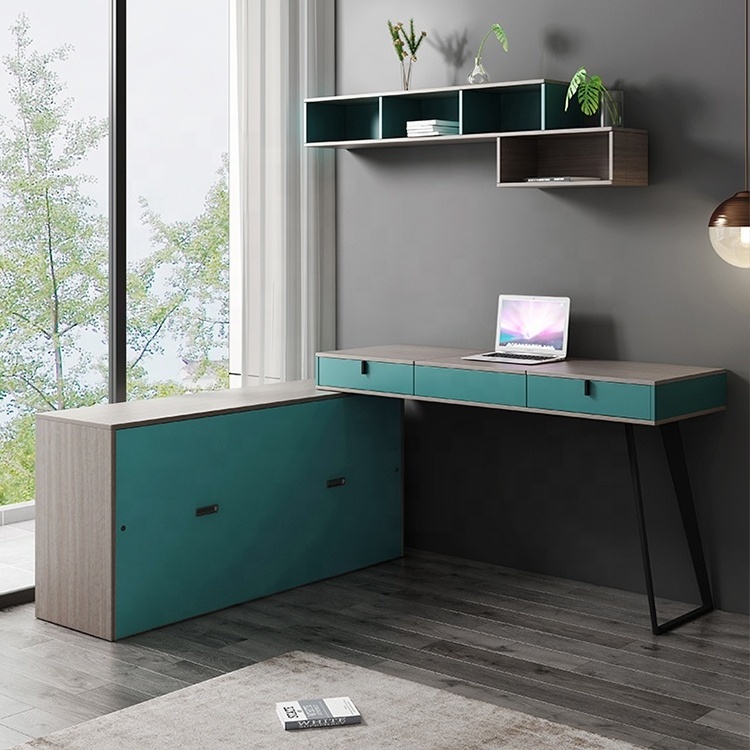 Multifunctional invisible folding cabinet bed desk dressing table corner bookcase office computer desk combined lunch break bed