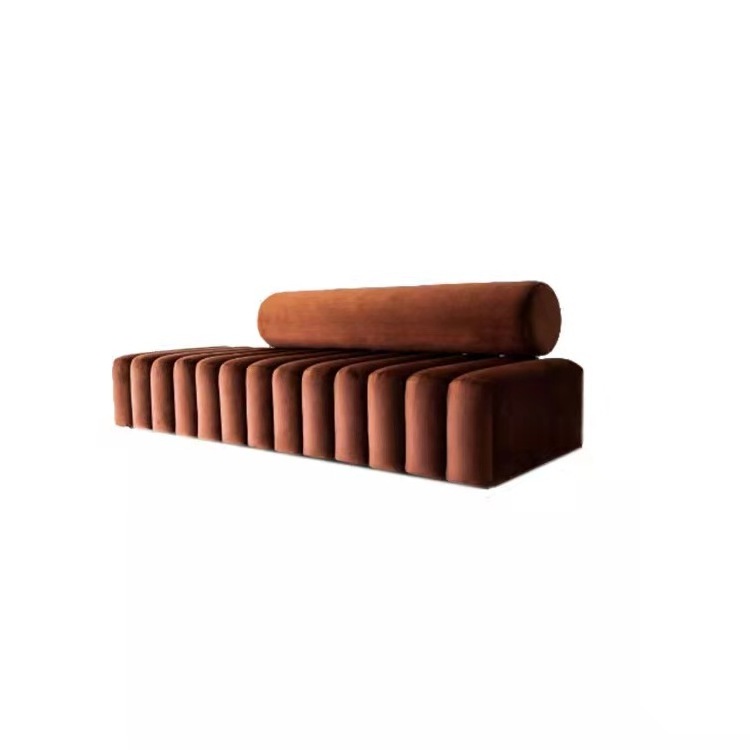 Modern Nordic cloth back bed stool creative porch Bedroom Sofa stool, simple living room leisure bench 3 seats Velvet New Modern