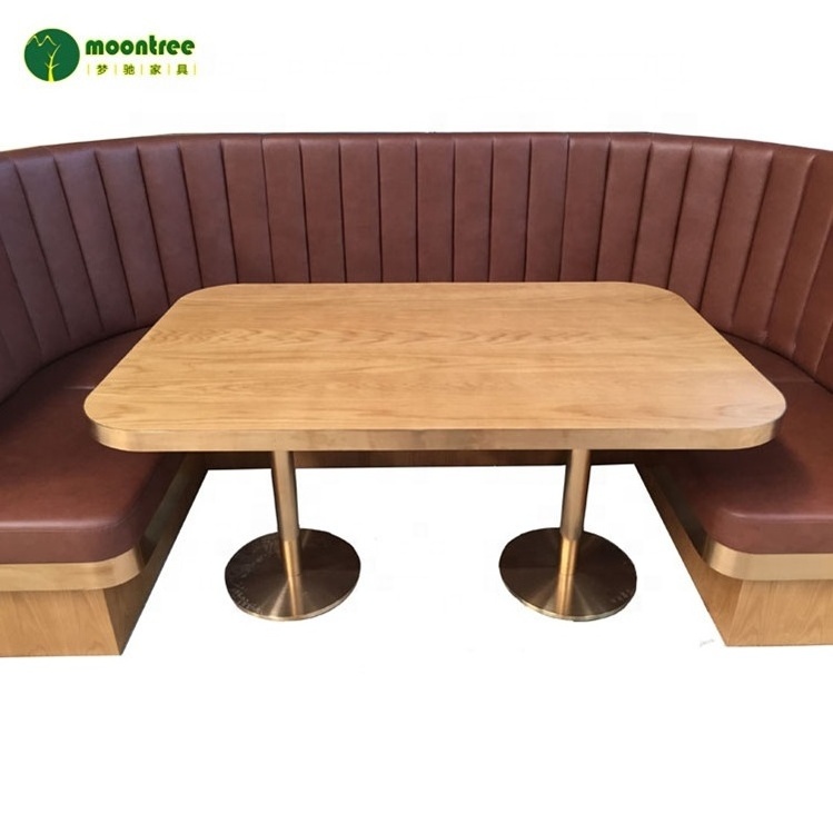 Modern Restaurant Furniture Customized Velvet Leather Round Sofas Booth Seating