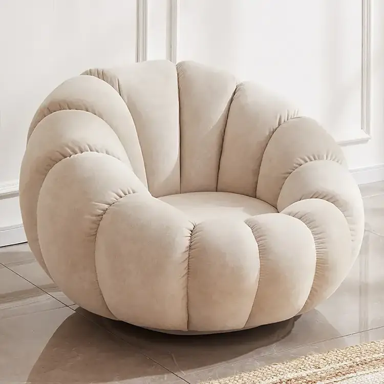 Hot Selling Lazy Sofa Chair Single Seat Living Room Furniture Sofa Chair Pumpkin Shaped Sofa