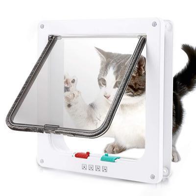 Pet Cat Flap Door for Interior Exterior Doors Proof Fully Brush Sealed Flaps with Magnetic Closure