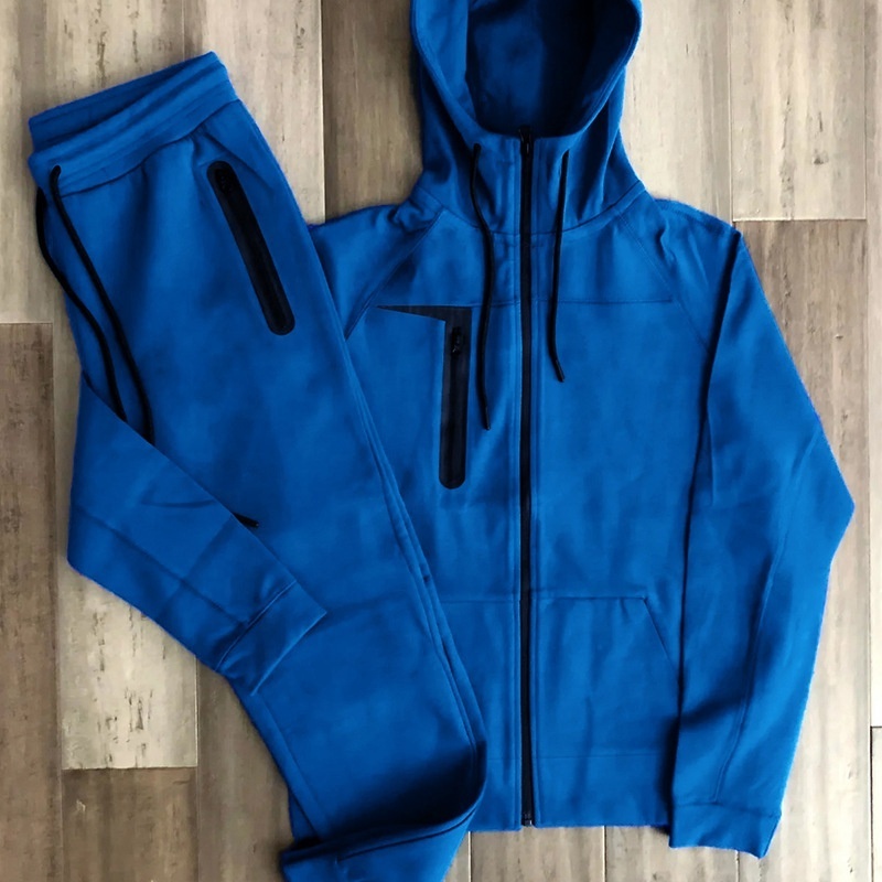 Wholesale Mens Sweat Suits Zips 2 Pieces Hoodie Set Jogging Suit Tech Fleece Track Suit Tracksuits For Men+S-3XL