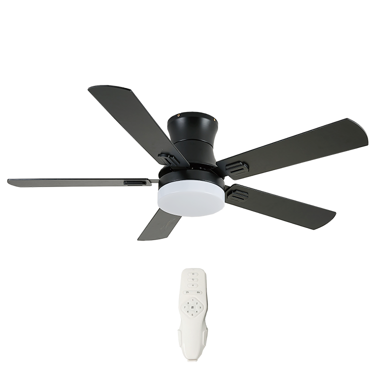 Factory Price Top Quality 52 Inch Black Color Plywood Blades DC Ceiling Fan with LED Light Kit