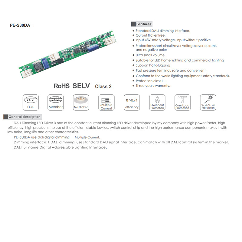 Wholesale Price High Quality DALI Dimming DC to DC Constant Current LED Driver  for Magnetic Track Lamps and Linear Light