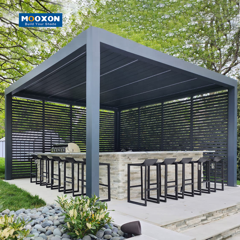 4x4 4X6 3X3 3X4 Pergolas Kits Bioclimatic Gazebo Restaurant Villa Roof Garden Aluminio Backyard Patio Outdoor Aluminum Pergola