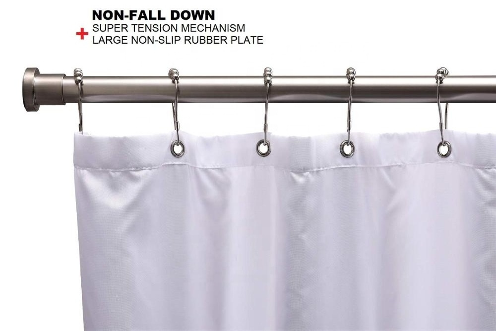 Superior Quality Easily Move Rust-Resistance Nickel Tension Shower Curtain Rod