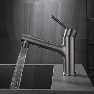 New Design High End Hand Wash Basin Pull-out Faucet Bathroom Basin Tap Bathroom Sink Faucet Basin