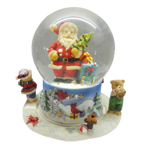 Christmas holiday Santa Claus snow ball Polyresin snowball