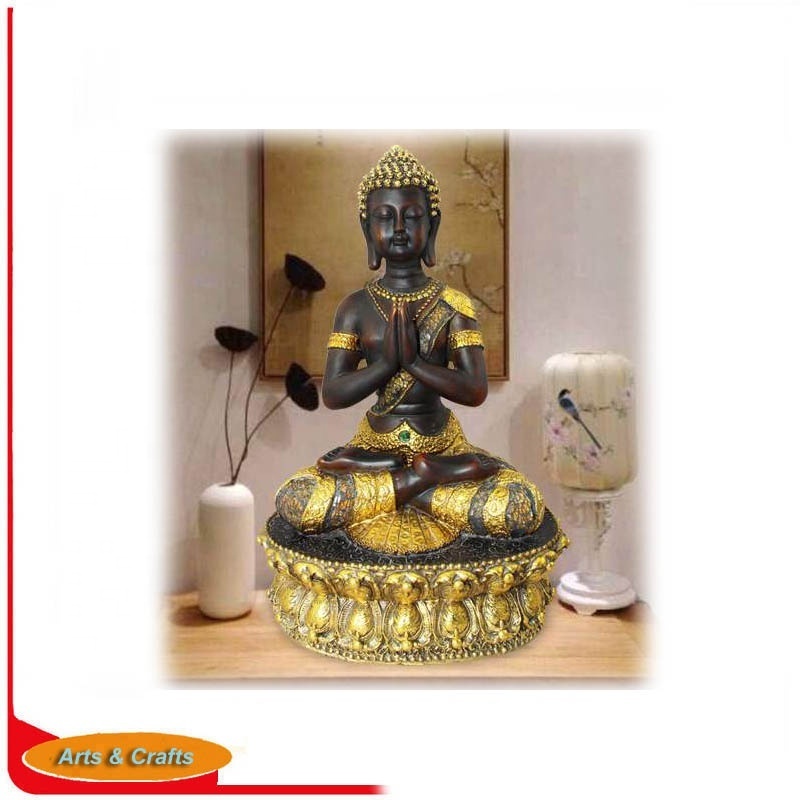 Indoor Buddha Sculpture Art Polyresin Praying Buddha Statues