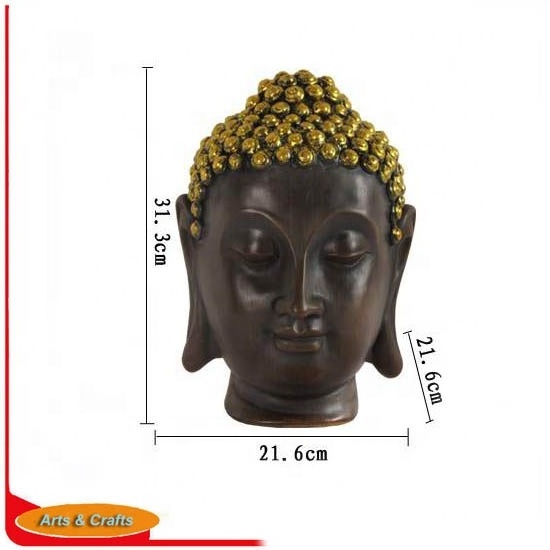 Polyresin Home garden decoration big head buddha for garden decor