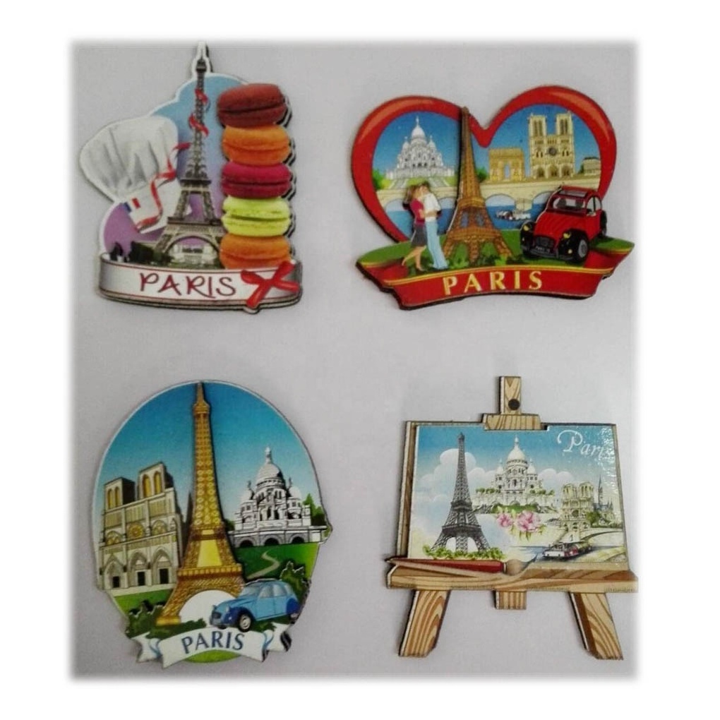 Customized Making Machine Souvenir 3d MDF Paris tourist Fridge magnet