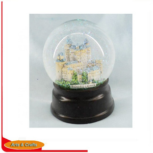 Castle snow globe with glitter