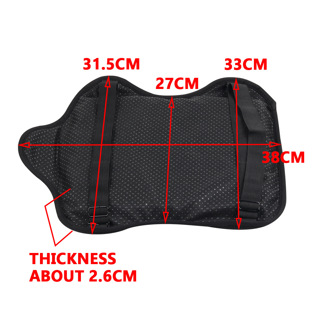 Motorcycle Gel Seat Cushion 3D Honeycomb Structure Shock Breathable Motorcycle Gel Seat Pad Gel Cushion For Seat