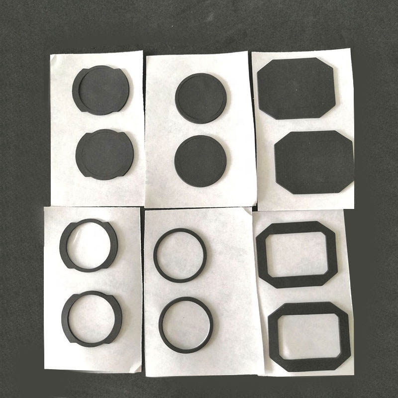 silicone products custom Buffer elastic rubber adhesive pad anti vibration grommet Black, white Frosted surface die cut 1/2/3m