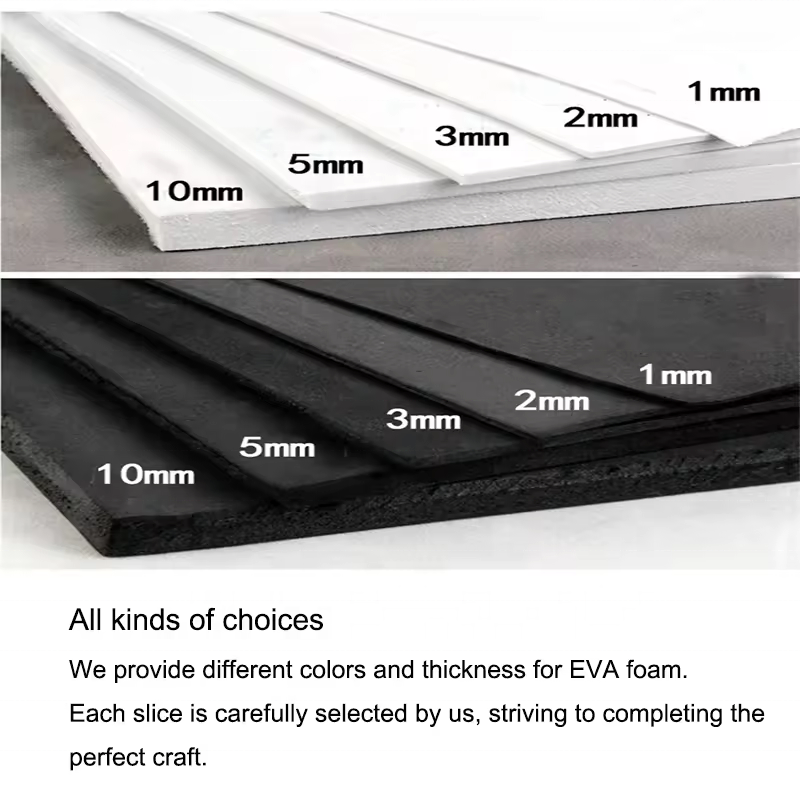 Factory die cut custom Black foam board packing eva foam sheet 1mm 2mm 3mm 4mm eva foam sheets EVA roll