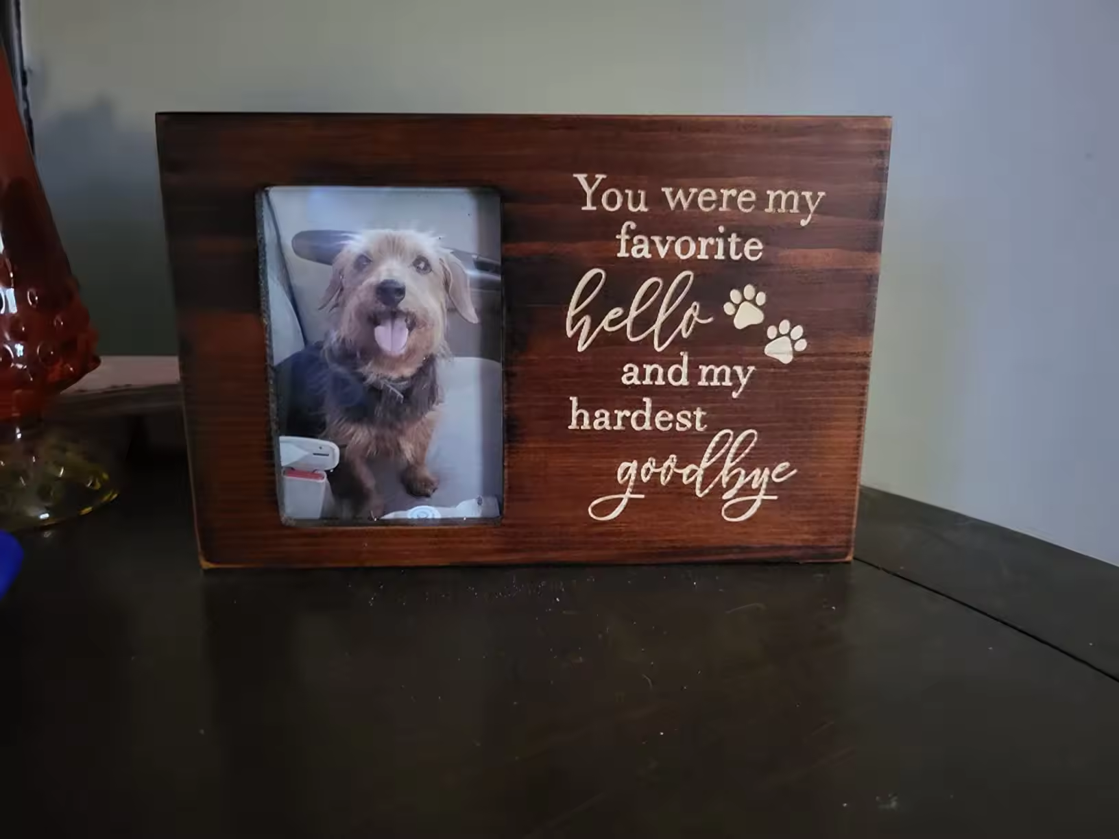 Pet Memorial Urns for Dog or Cat Ashes Wooden Funeral Cremation Urns with Photo Frame Keepsake Box Loss Pet Remembrance Gift