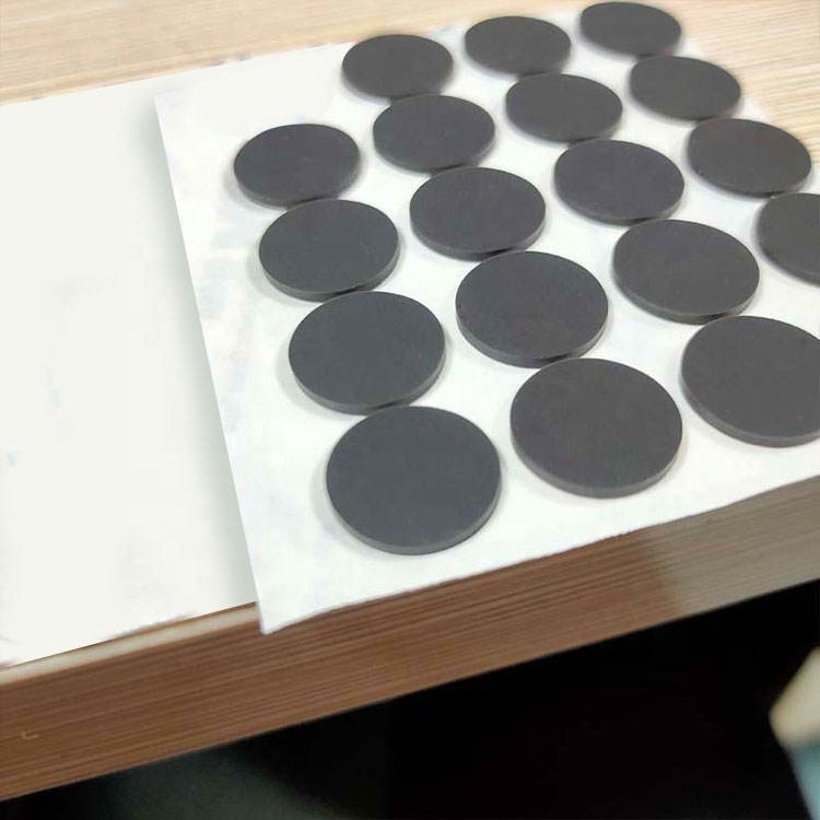 silicone products custom Buffer elastic rubber adhesive pad anti vibration grommet Black, white Frosted surface die cut 1/2/3m