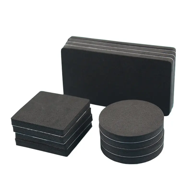 EVA foam manufacturer die cut custom 3mm 4mm 5mm adhesive eva foam pad EVA Black Sponge Sheet Sticky Back Strip