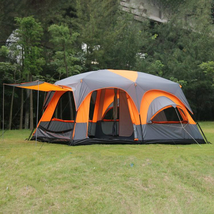 Camping Tent Waterproof Party Family Tent Spacious front porch offers protection from rain sun Large space tent