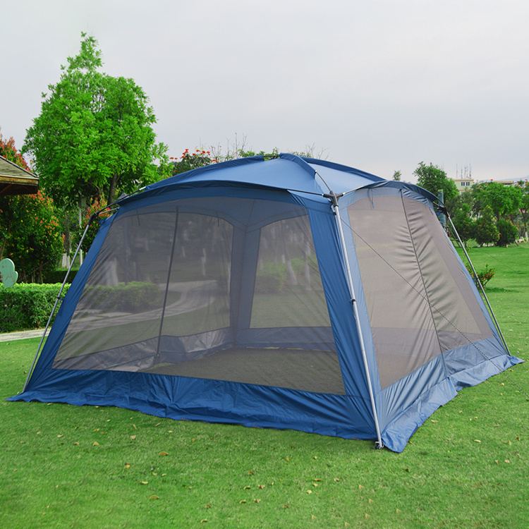 3.65*3.65 m tent with awning, sunshade tent, Portable Mesh Screenhouse Arbor Canopy for Backyard and Camping