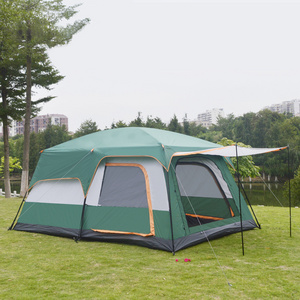 Wholesale 8-12 Person Big Camping Tent Waterproof Large Size 2 Bedrooms Travel Tent Glamping Outdoor  cheaper Tent for Family