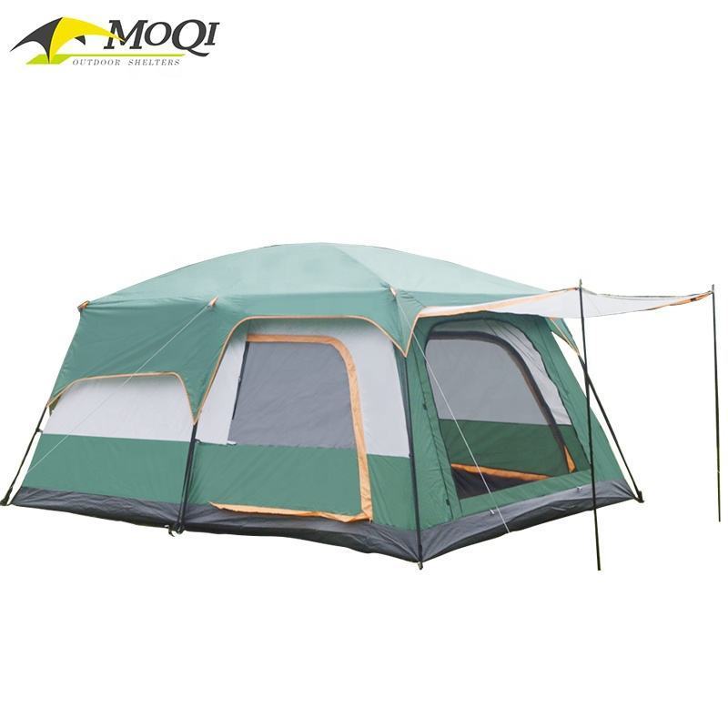 Wholesale 8-12 Person Big Camping Tent Waterproof Large Size 2 Bedrooms Travel Tent Glamping Outdoor  cheaper Tent for Family