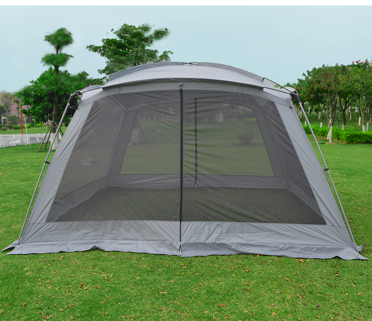 3.65*3.65 m tent with awning, sunshade tent, Portable Mesh Screenhouse Arbor Canopy for Backyard and Camping