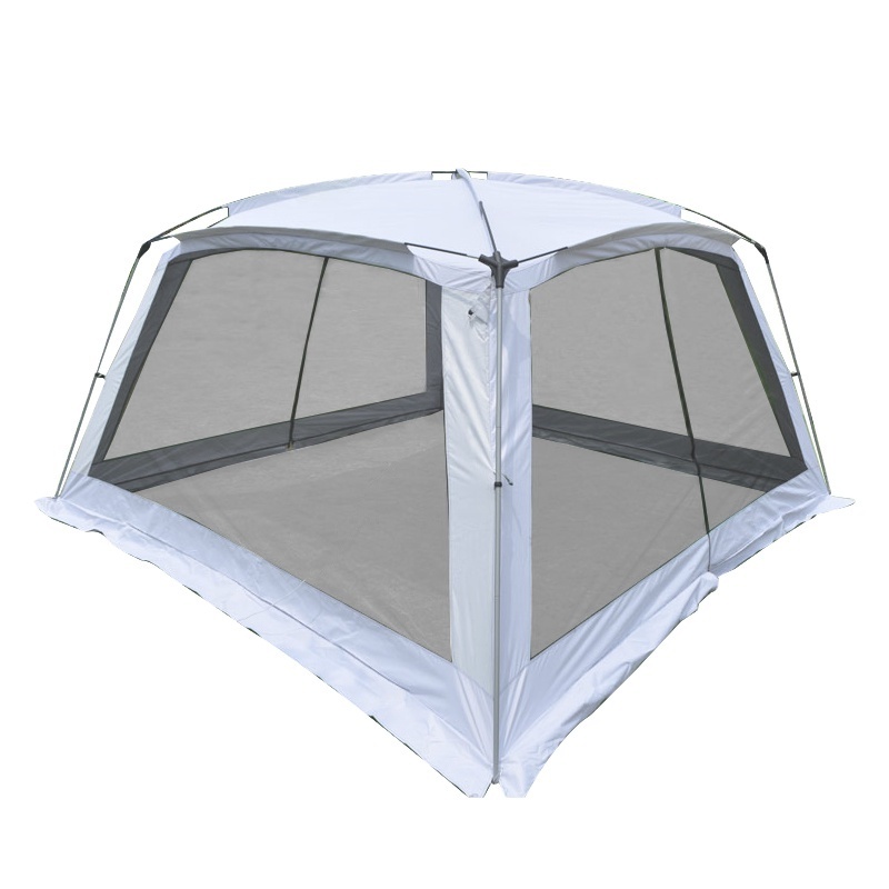 Screen House Zippered Mesh Tent Outdoor Camping Picnic Screen Canopy, Backyard Family Party Canopy Sun Shelter Gazebo