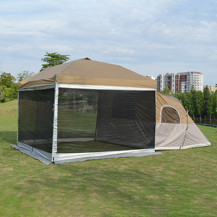 MOQI Canopy With Extended Shelter Family Tent A Mosquito-proof and Rain-proof Leisure Tourism Tents for Camping Extension Tent