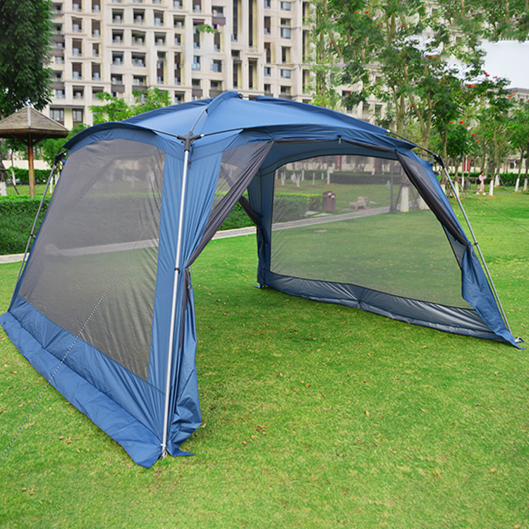 MOQI Screen Awning sunscreen Sunshade Ceiling Large Space Free Gazebo Tents of Movement Two Doors Anti-mosquito Tent Mesh Canopy