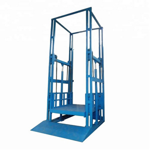 Rail guide freight platform/hydraulic vertical small cargo lift