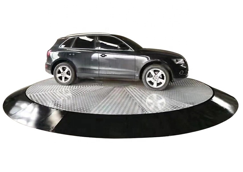 Portable car turntable for car parking in tight driveway