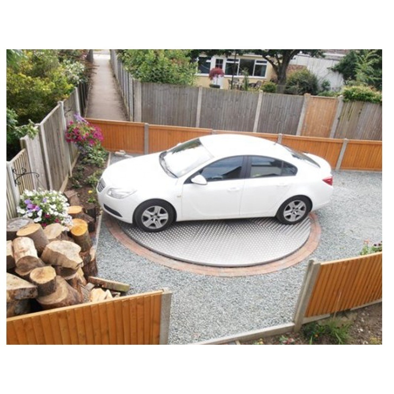 Garage driveway turntable for car parking