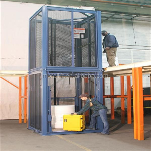 1t-3t cargo outdoor lift elevators/ hydraulic warehouse cargo lifts